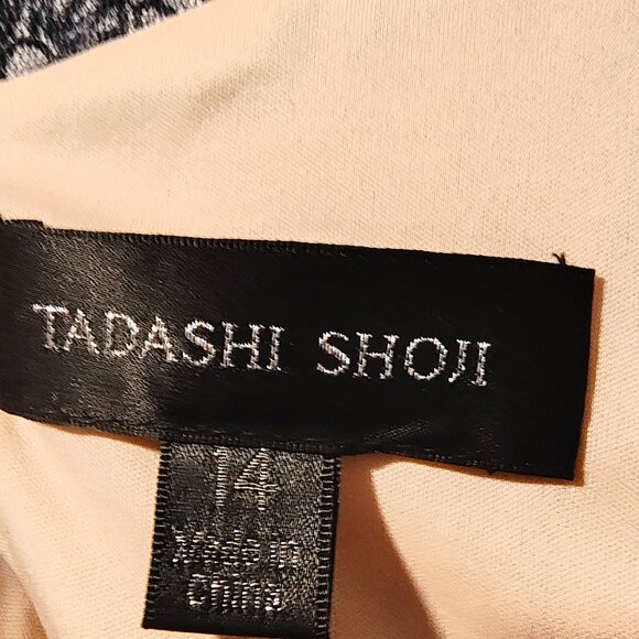 Tadashi Shoji Gibson Corded Lace Navy Size 14 - Picture 5 of 6